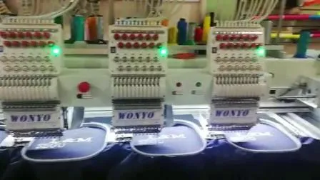 MBC1201 M&aacute;quina de bordado industrial computarizada de 12 agujas con cabeza de duda de alta calidad para ropa de sombrero plano