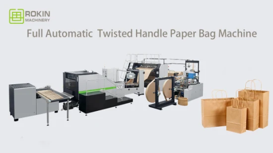 Rokin Brand Seguro Y Confiable Bolsas De Embalaje De Ropa Completamente Automatico Maquina PARA Hacer Bolsas De Papel Pequenias Machine